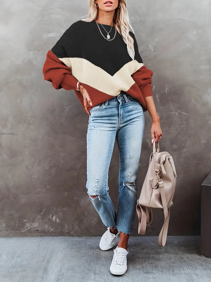 Grace – Lange Mouwen Pullover met Ronde Hals
