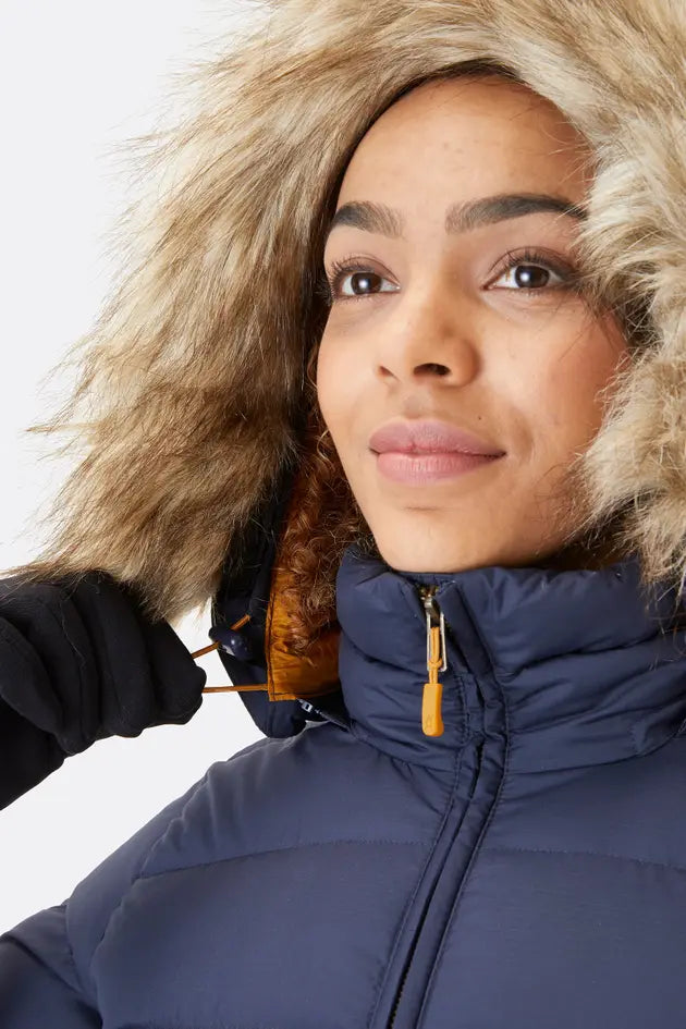 Lange dames donsparka voor winterse warmte en stijl – Emma