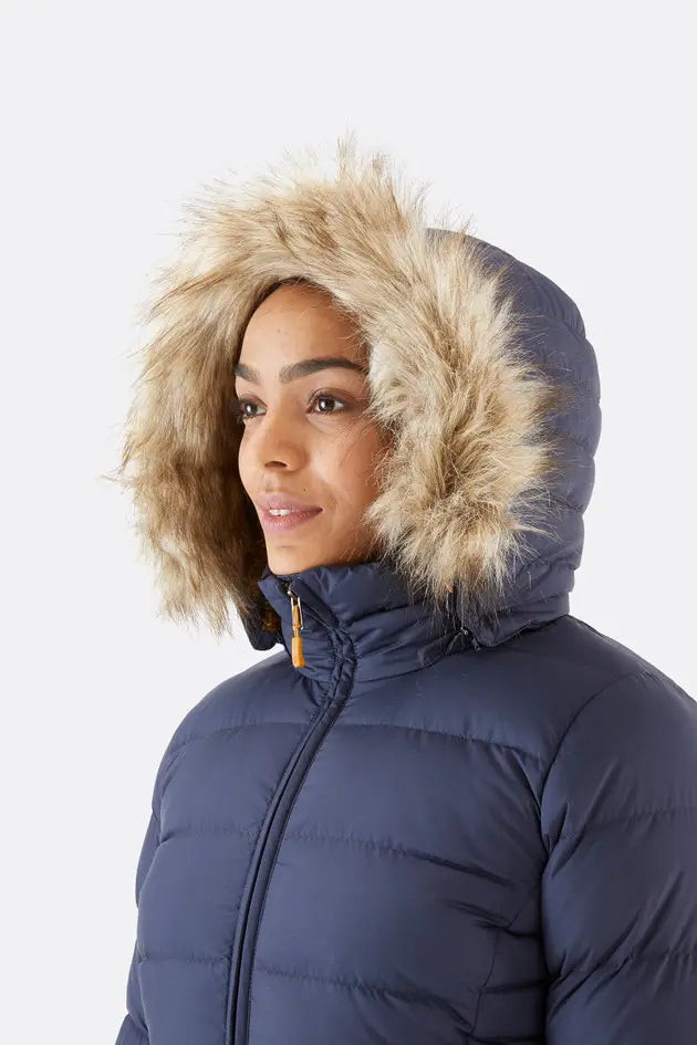 Lange dames donsparka voor winterse warmte en stijl – Emma