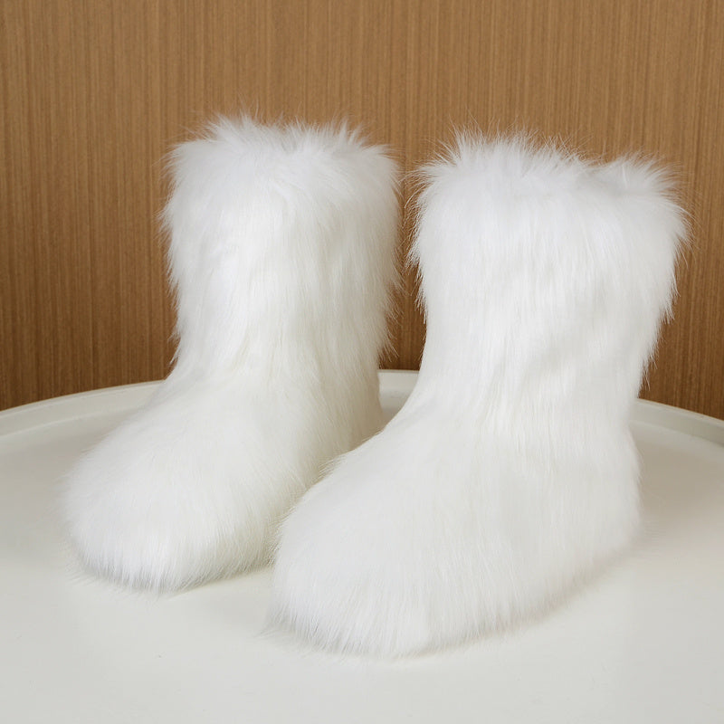 SnowLuxe - Warme Kunstbontlaarzen voor Dames