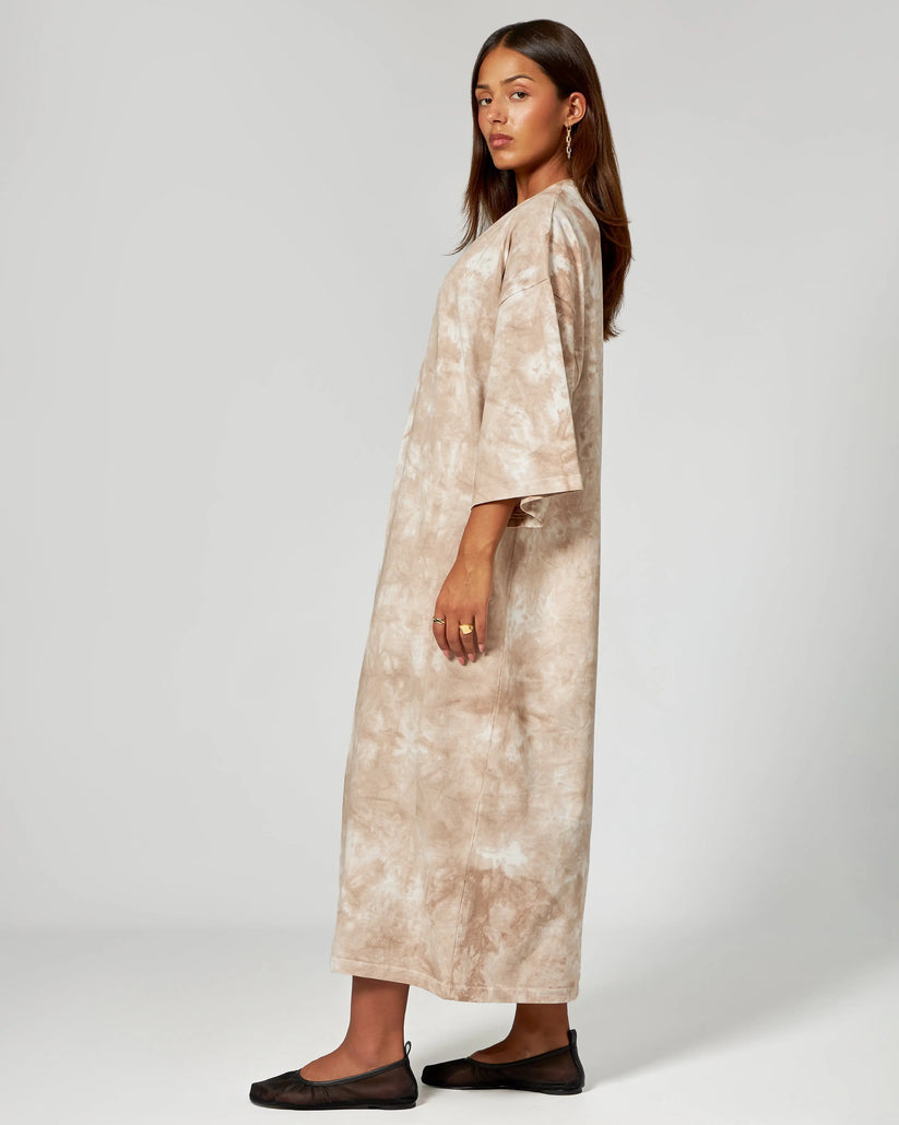 Trendy maxi t-shirt jurk met batikprint voor dagelijks comfortabel gebruik