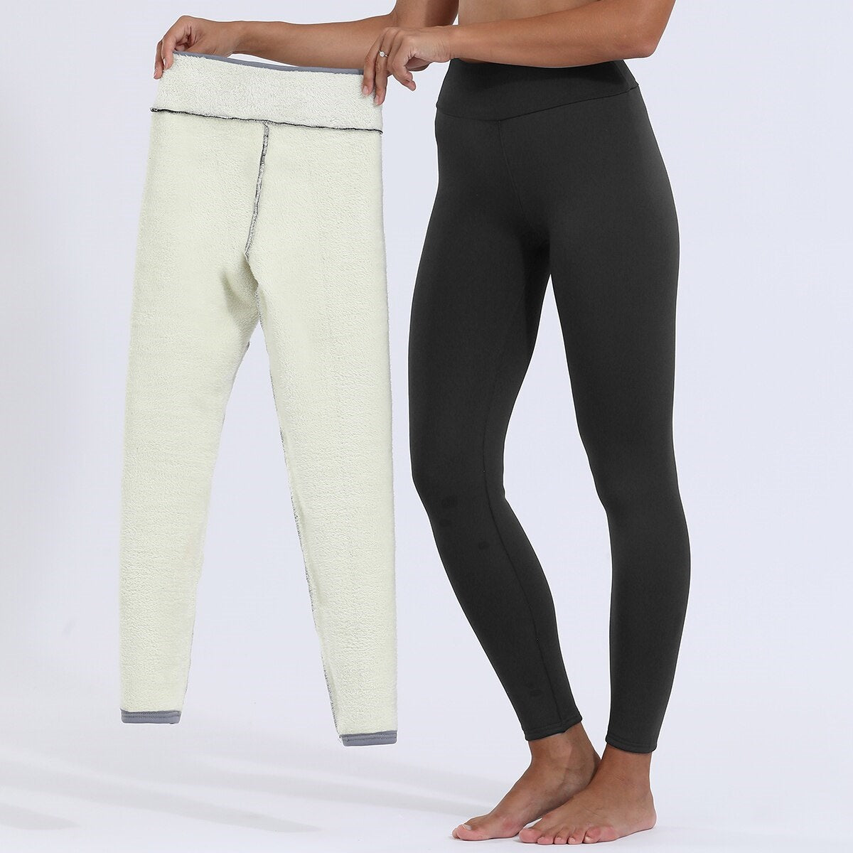 Warm gevoerde winterleggings voor dames