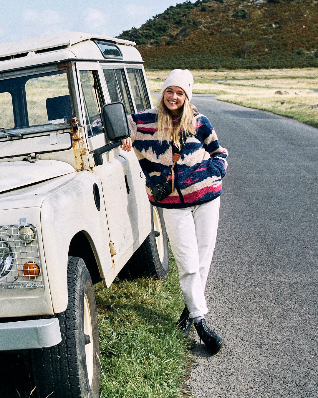 Heren hoodie met bergprint en sherpa kraag – Isabelle