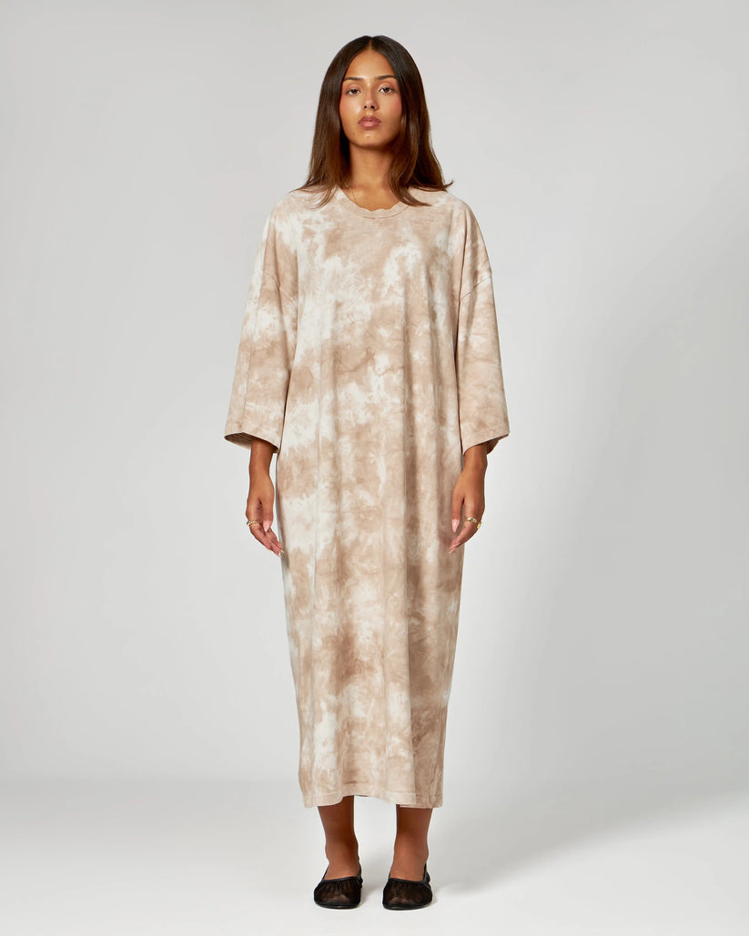 Trendy maxi t-shirt jurk met batikprint voor dagelijks comfortabel gebruik