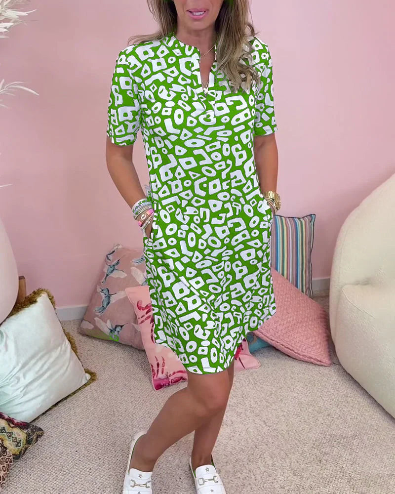Mini damesjurk met polostijl voor een comfortabele en casual zomerse look