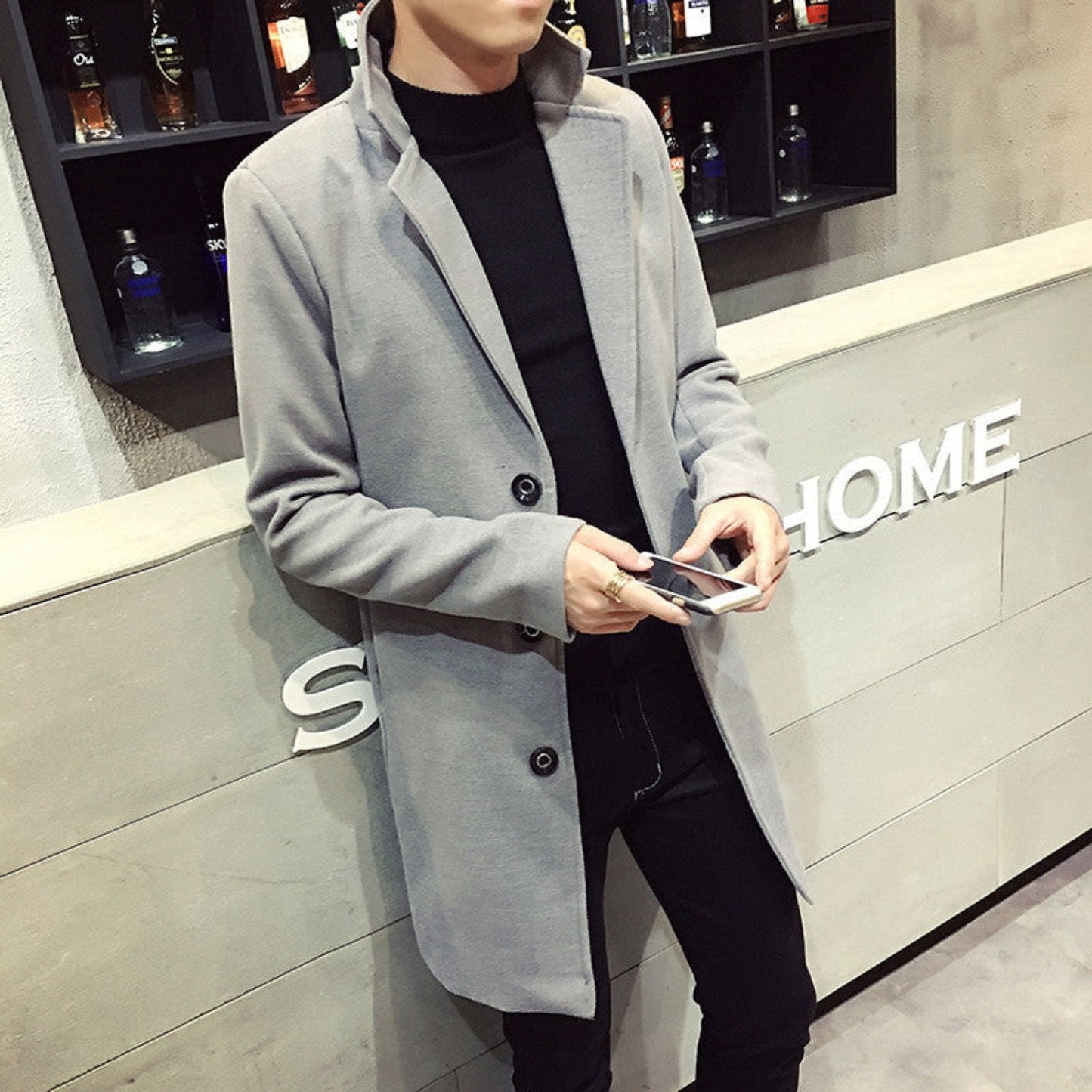 Elegante Heren Trenchcoat
