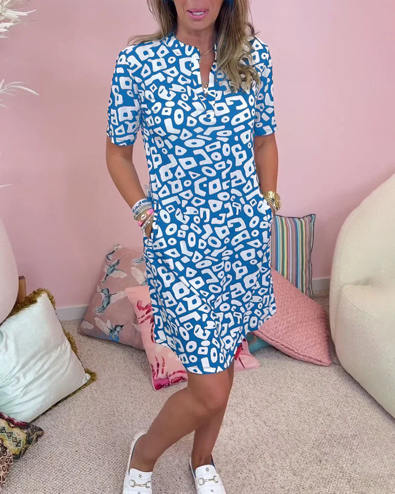 Mini damesjurk met polostijl voor een comfortabele en casual zomerse look