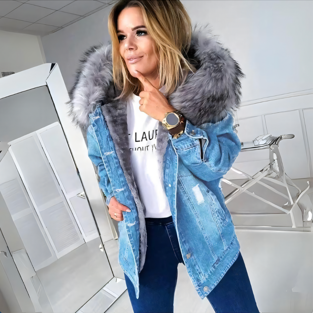 Marieke - Warm gevoerde denim jas