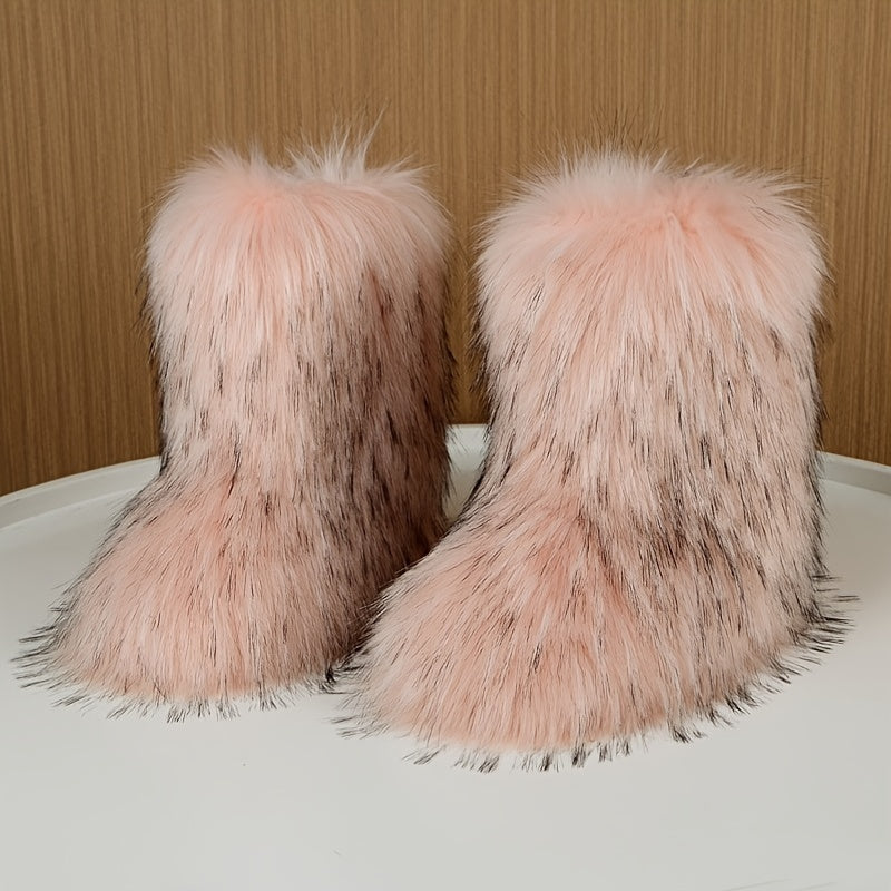 SnowLuxe - Warme Kunstbontlaarzen voor Dames
