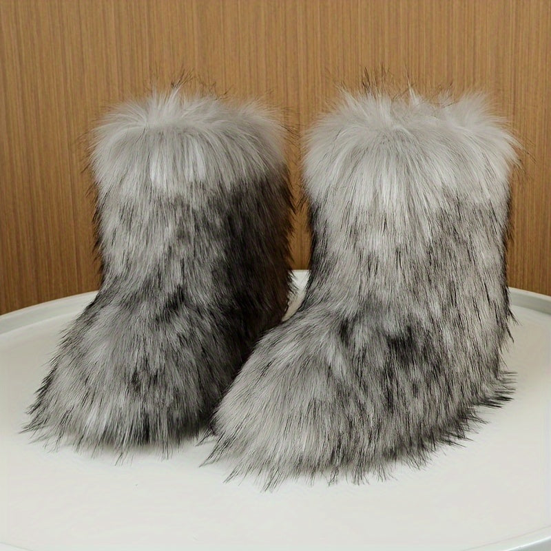 SnowLuxe - Warme Kunstbontlaarzen voor Dames