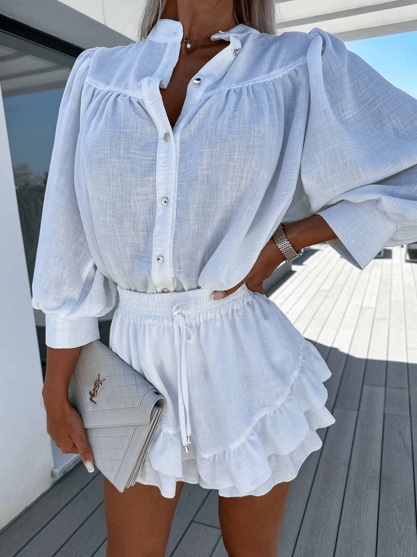 Lina - Designer Leinen Strandoutfit
