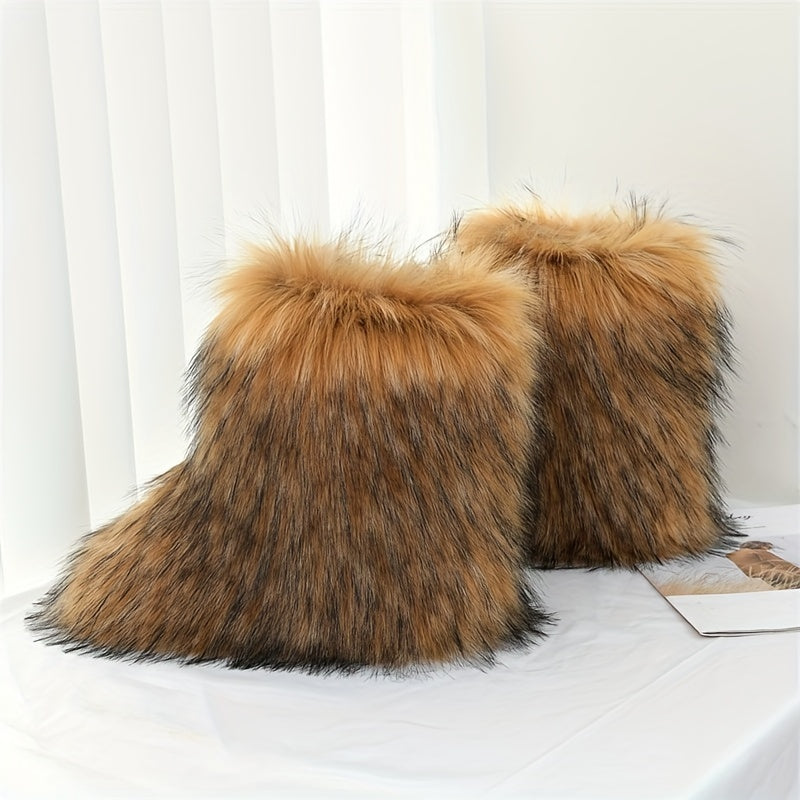 SnowLuxe - Warme Kunstbontlaarzen voor Dames