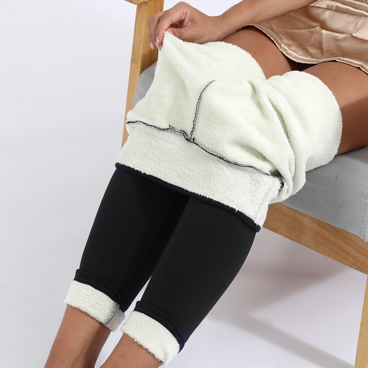 Warm gevoerde winterleggings voor dames