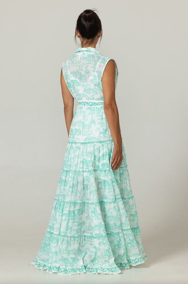 Casual damesjurk met korte mouwen en knoopsluiting in maxi lengte