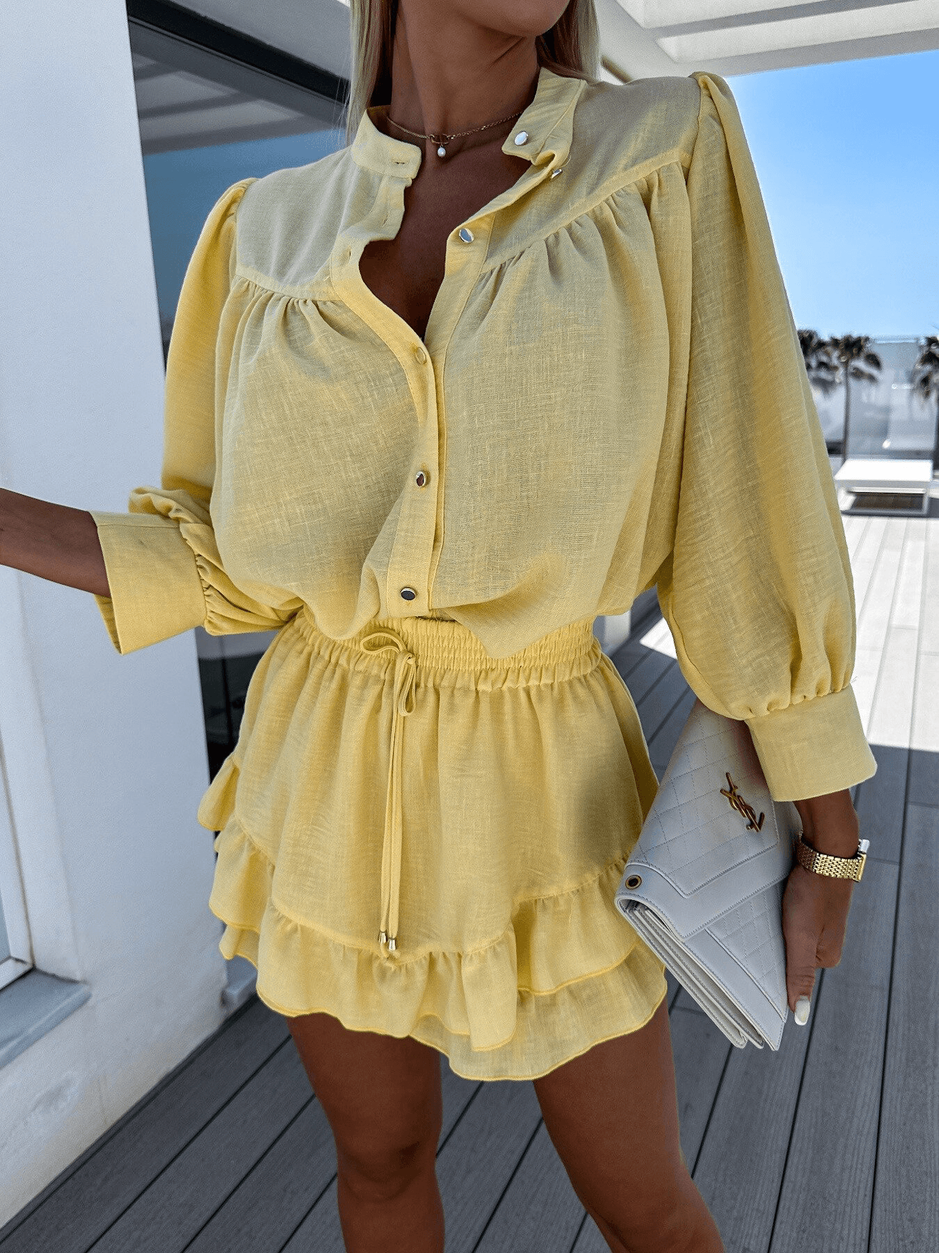 Lina - Designer Leinen Strandoutfit