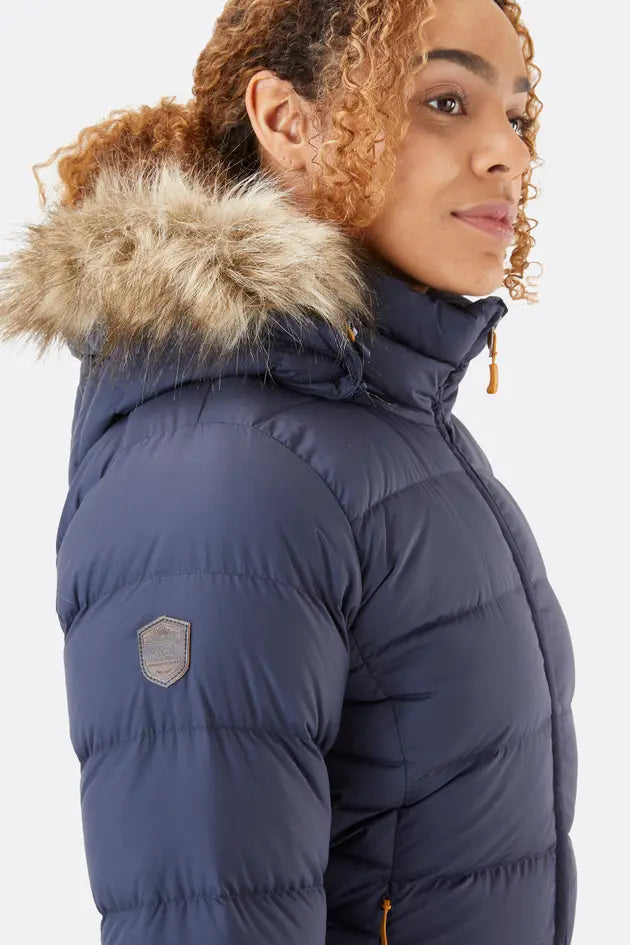 Lange dames donsparka voor winterse warmte en stijl – Emma