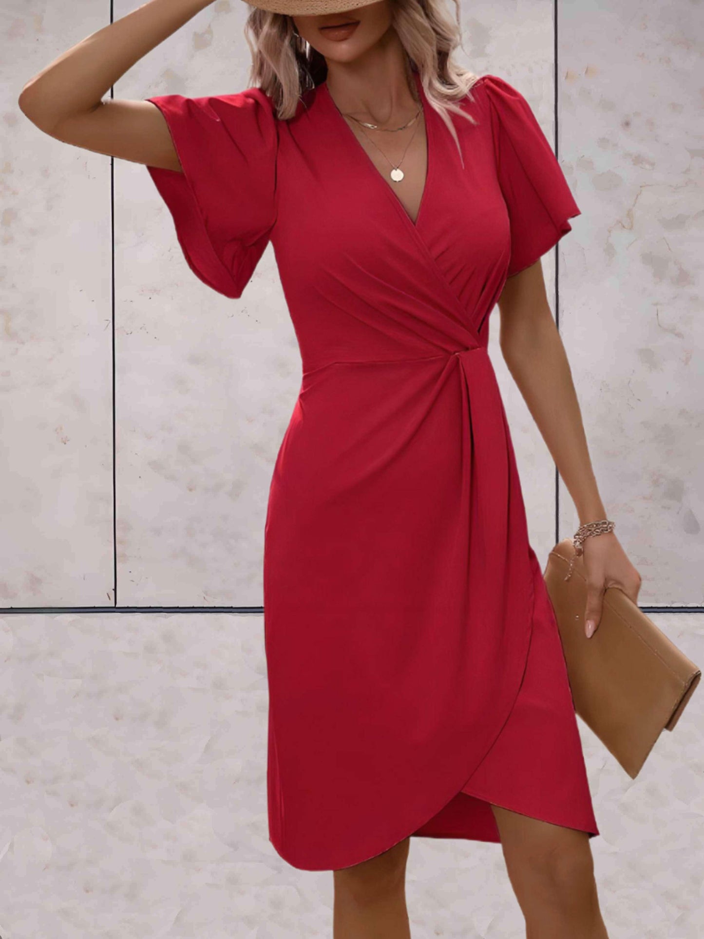 GraceWrap – Klassieke Wikkeljurk met Elegante V-Halslijn