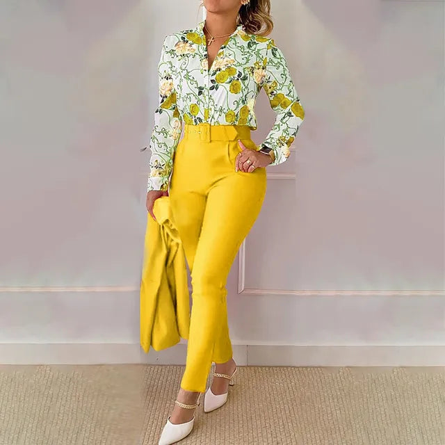 SophistiSet - Elegant Blouse & Broek Ensemble