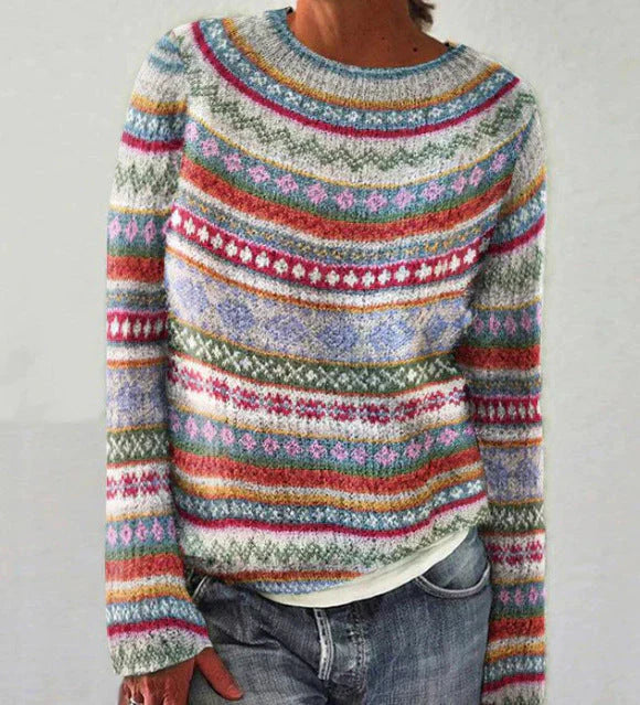 Olivia – Geometrisch Gemusterde Pullover