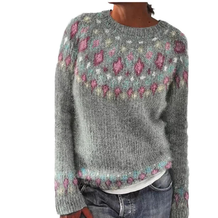 Olivia – Geometrisch Gemusterde Pullover