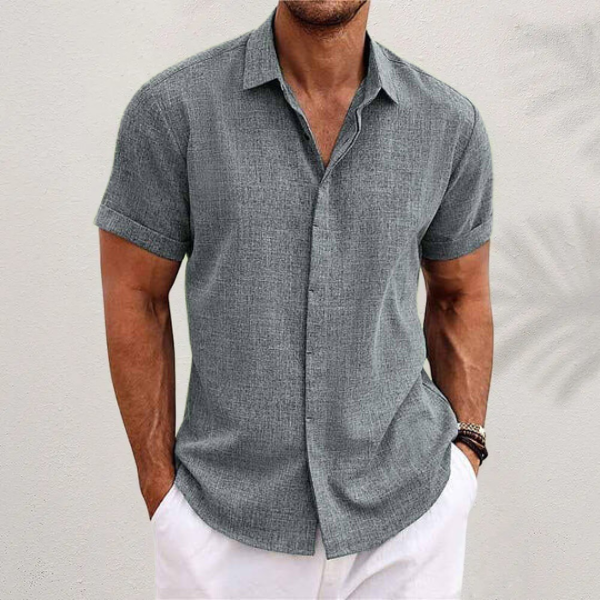 Linnen Korte Mouw Strandshirt voor de Zomer - Luke