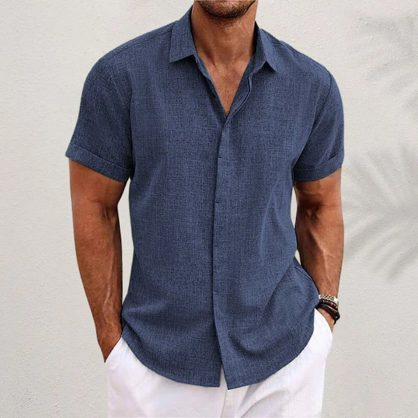 Linnen Korte Mouw Strandshirt voor de Zomer - Luke