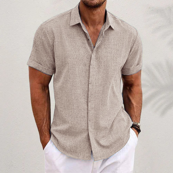 Linnen Korte Mouw Strandshirt voor de Zomer - Luke
