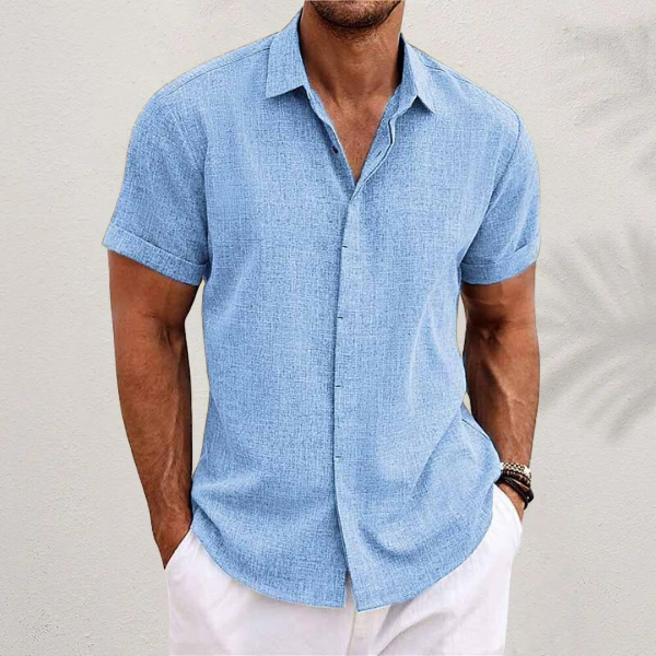 Linnen Korte Mouw Strandshirt voor de Zomer - Luke