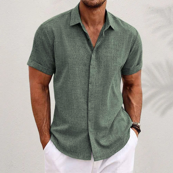 Linnen Korte Mouw Strandshirt voor de Zomer - Luke