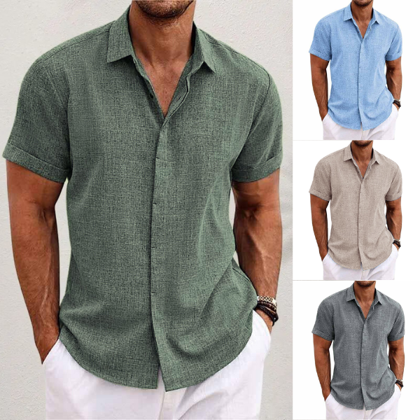 Linnen Korte Mouw Strandshirt voor de Zomer - Luke