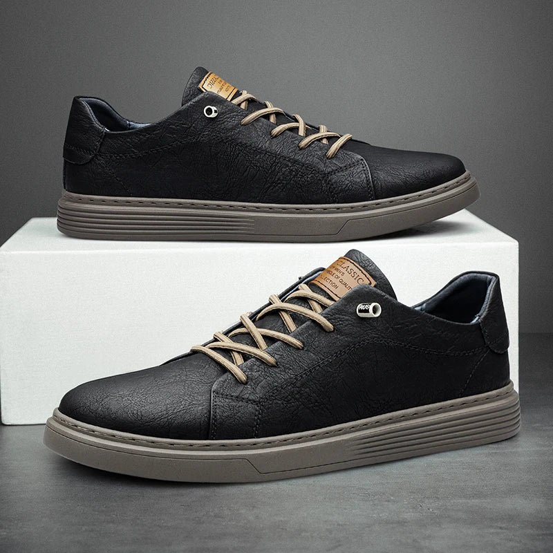 StreetEase Leren Sneakers - Comfortabel & Ademend - Voor Dagelijks Gebruik