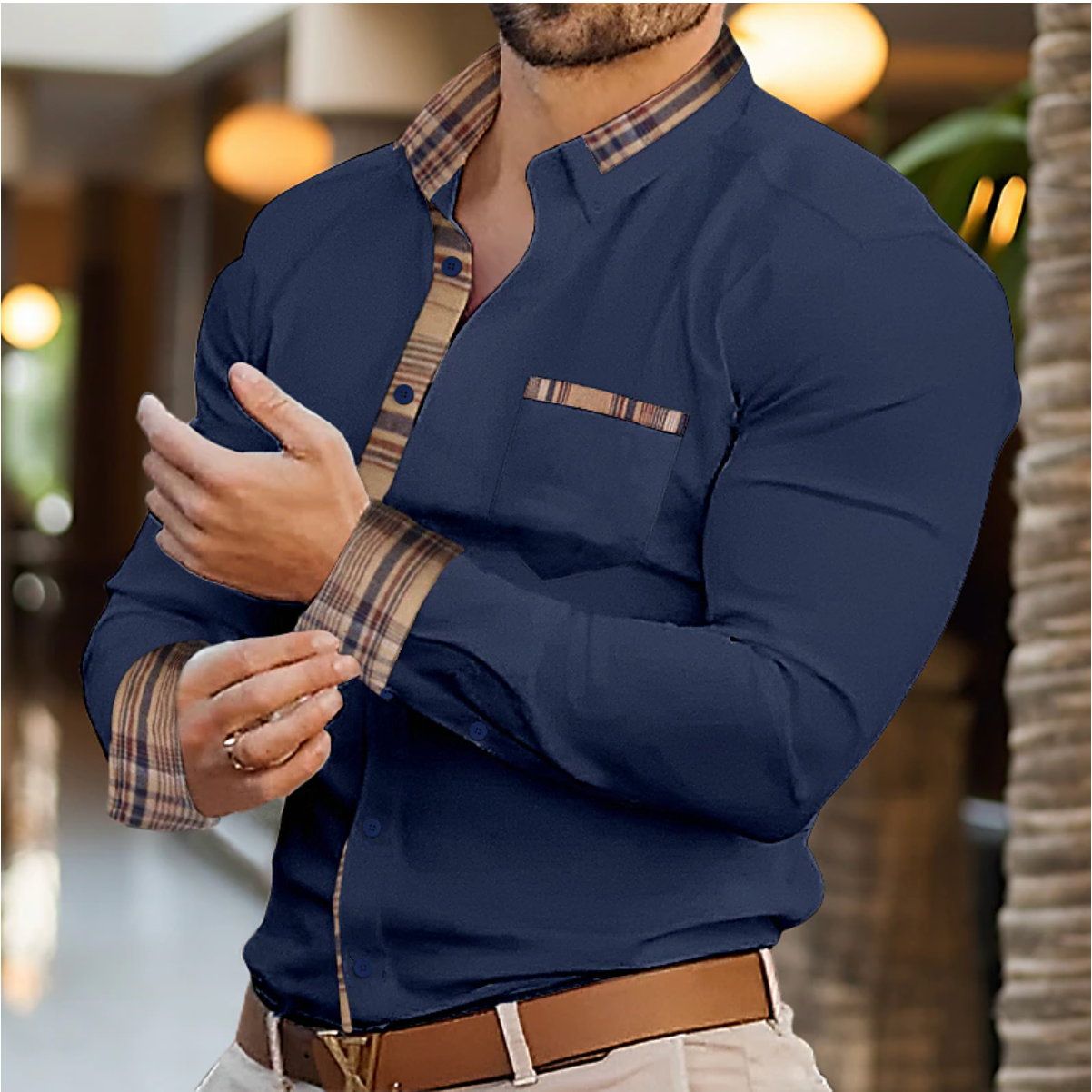 Stijlvolle en moderne herenblouse voor elke gelegenheid – Milan