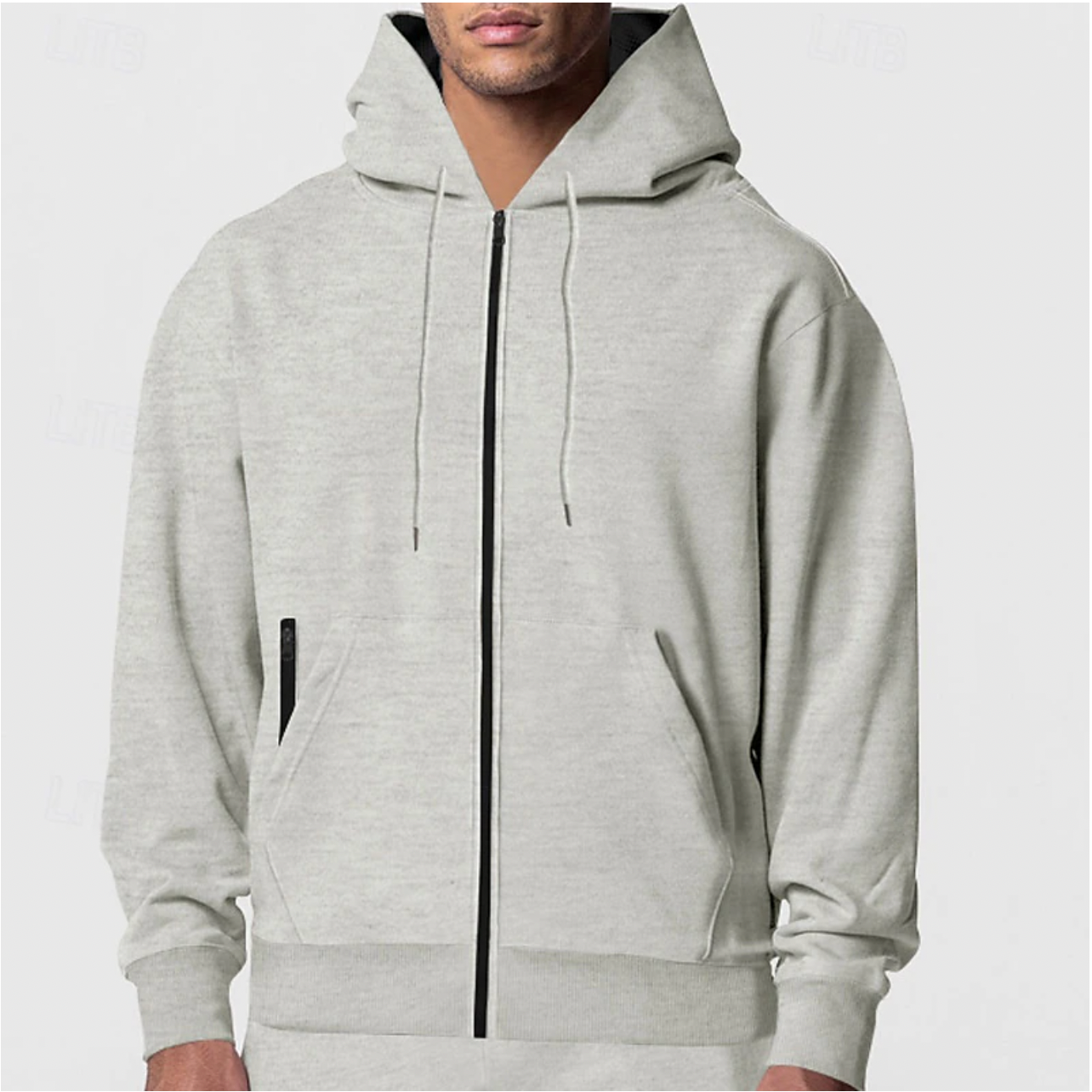 Full zip fleece hoodie voor heren – Thijs