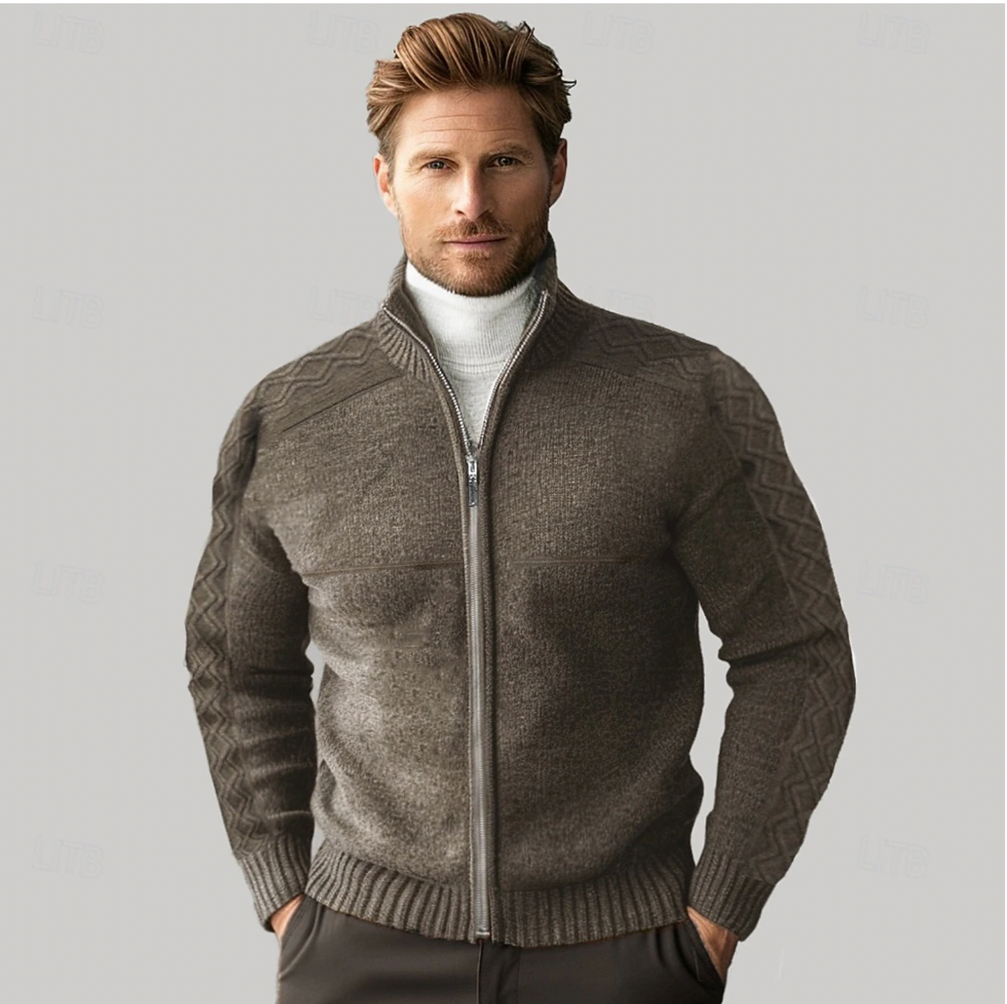 Kasjmier zip-sweater voor heren – Benjamin