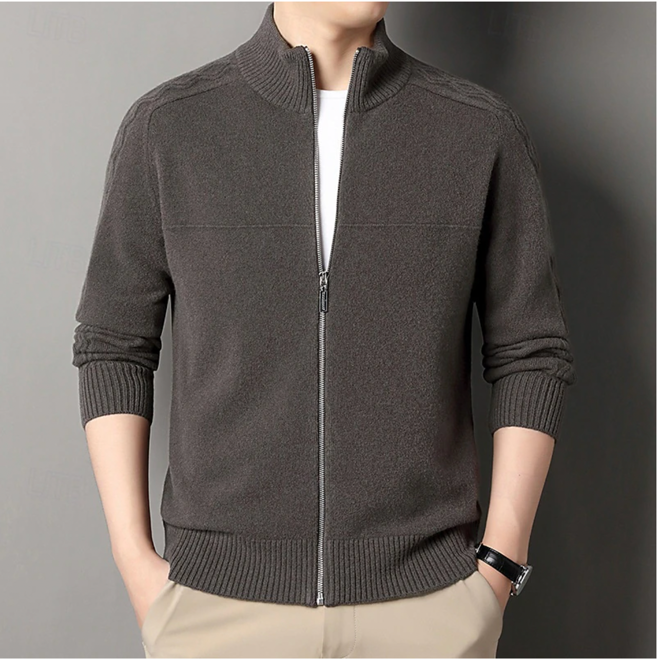 Kasjmier zip-sweater voor heren – Benjamin