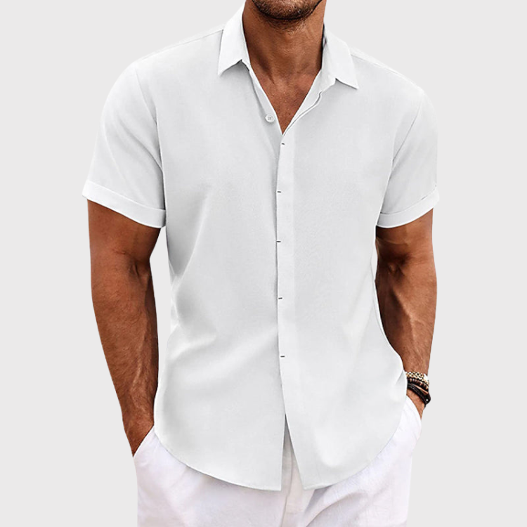 Linnen Korte Mouw Strandshirt voor de Zomer - Luke