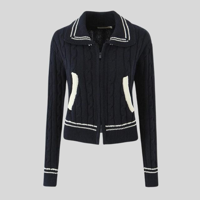 Elise Knitted Bomber Jacket
