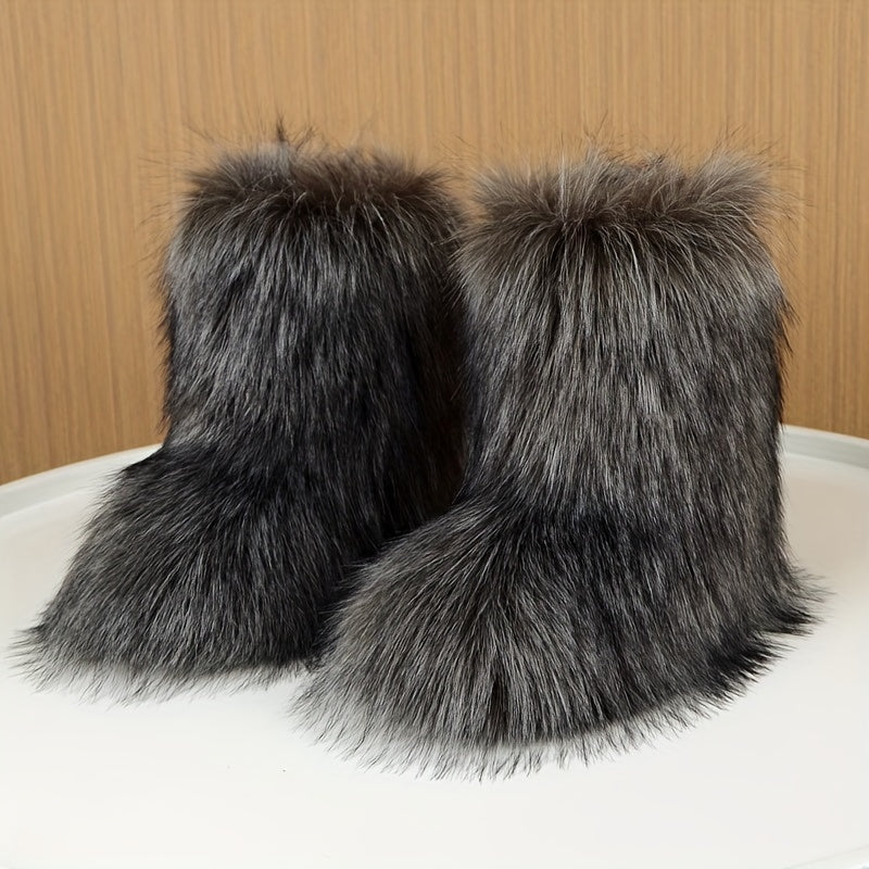 SnowLuxe - Warme Kunstbontlaarzen voor Dames