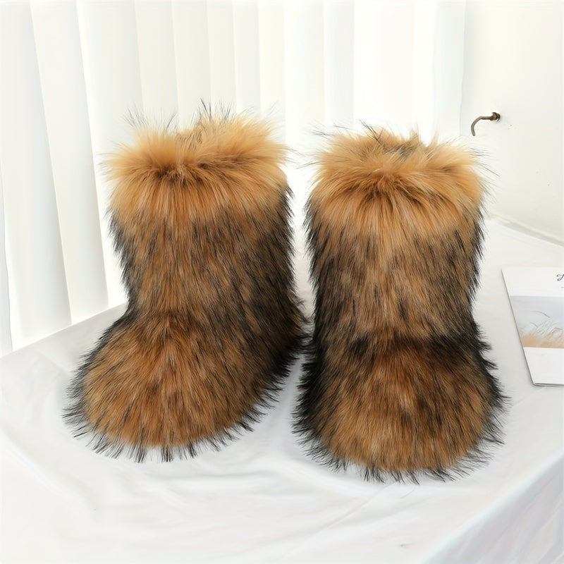 SnowLuxe - Warme Kunstbontlaarzen voor Dames