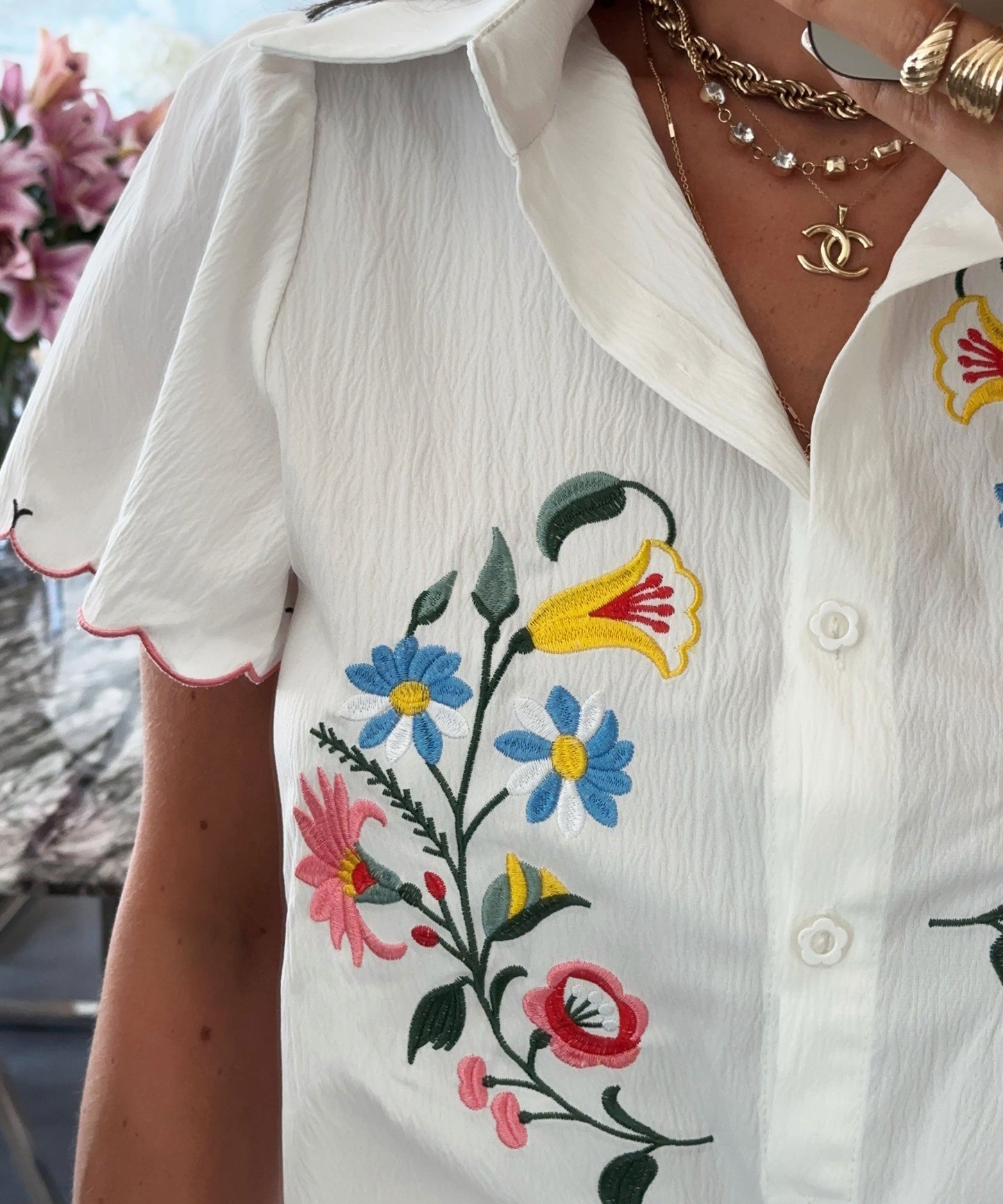 Elodie – Chique Witte Blouse