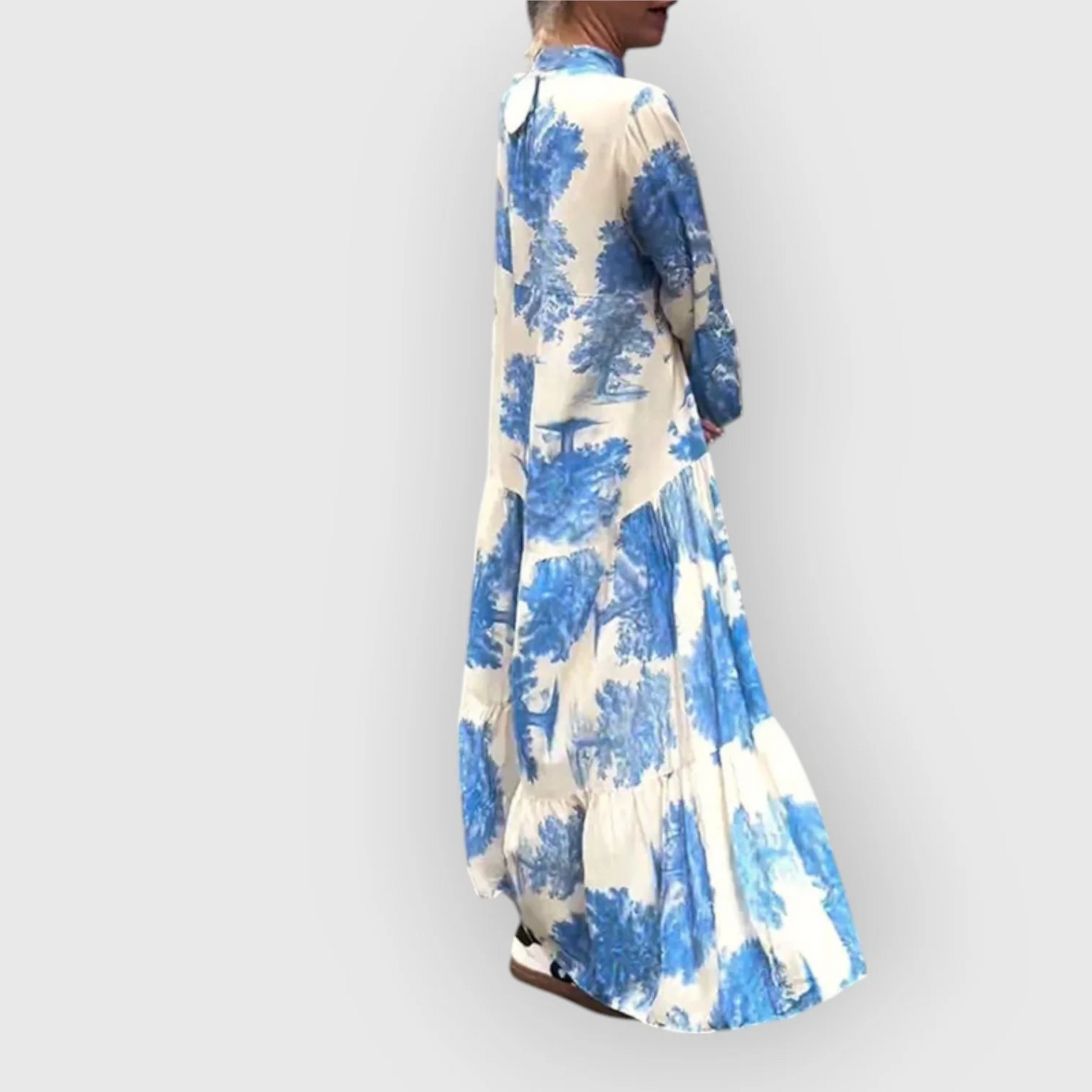 Stijlvolle maxi jurk met lange mouwen in wijde bohemian stijl