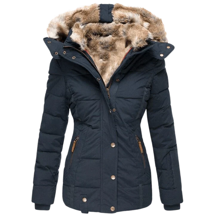 Belle | Super Warme Winterjas met Bontvoering & Kap