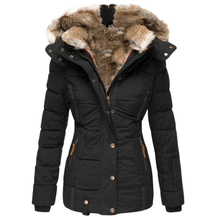 Belle | Super Warme Winterjas met Bontvoering & Kap