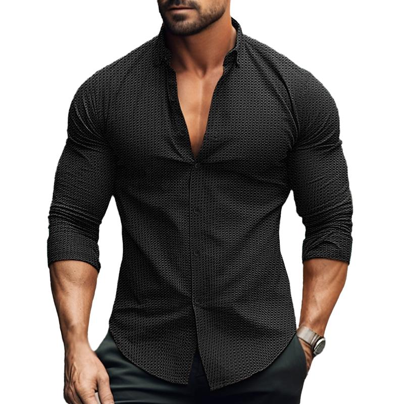 Casual Longsleeve Wafelshirt voor Mannen - Ryan
