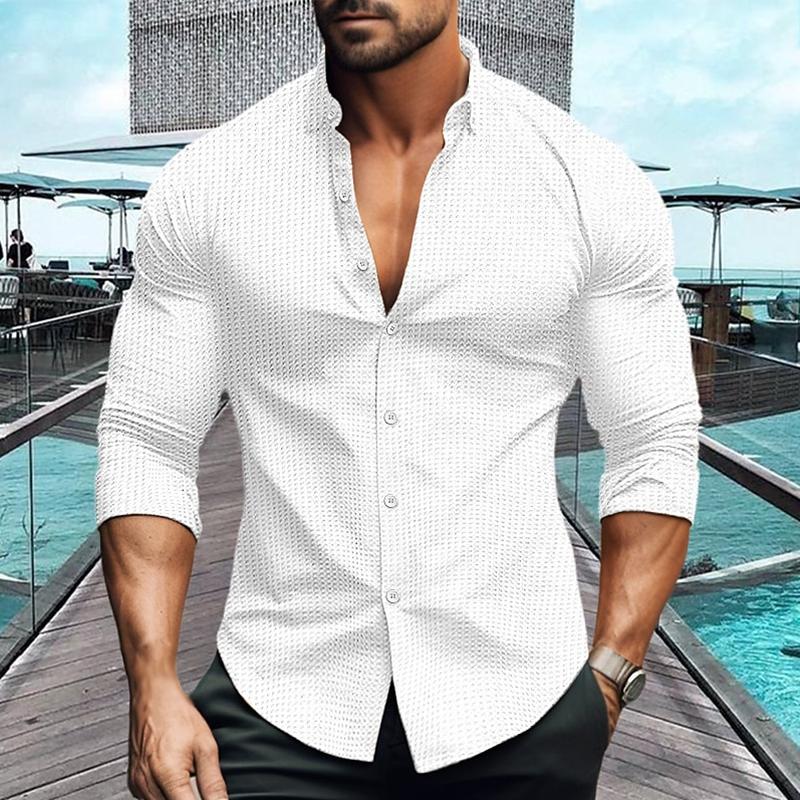 Casual Longsleeve Wafelshirt voor Mannen - Ryan