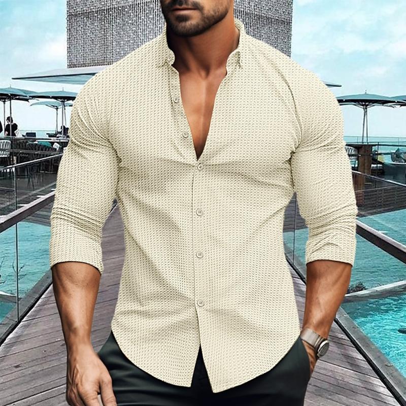 Casual Longsleeve Wafelshirt voor Mannen - Ryan