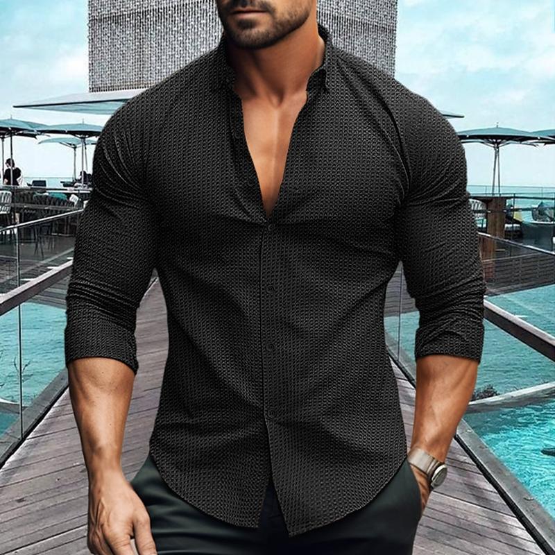 Casual Longsleeve Wafelshirt voor Mannen - Ryan