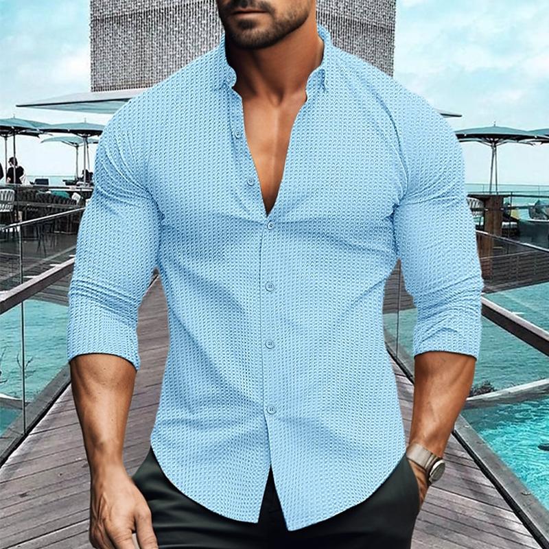 Casual Longsleeve Wafelshirt voor Mannen - Ryan