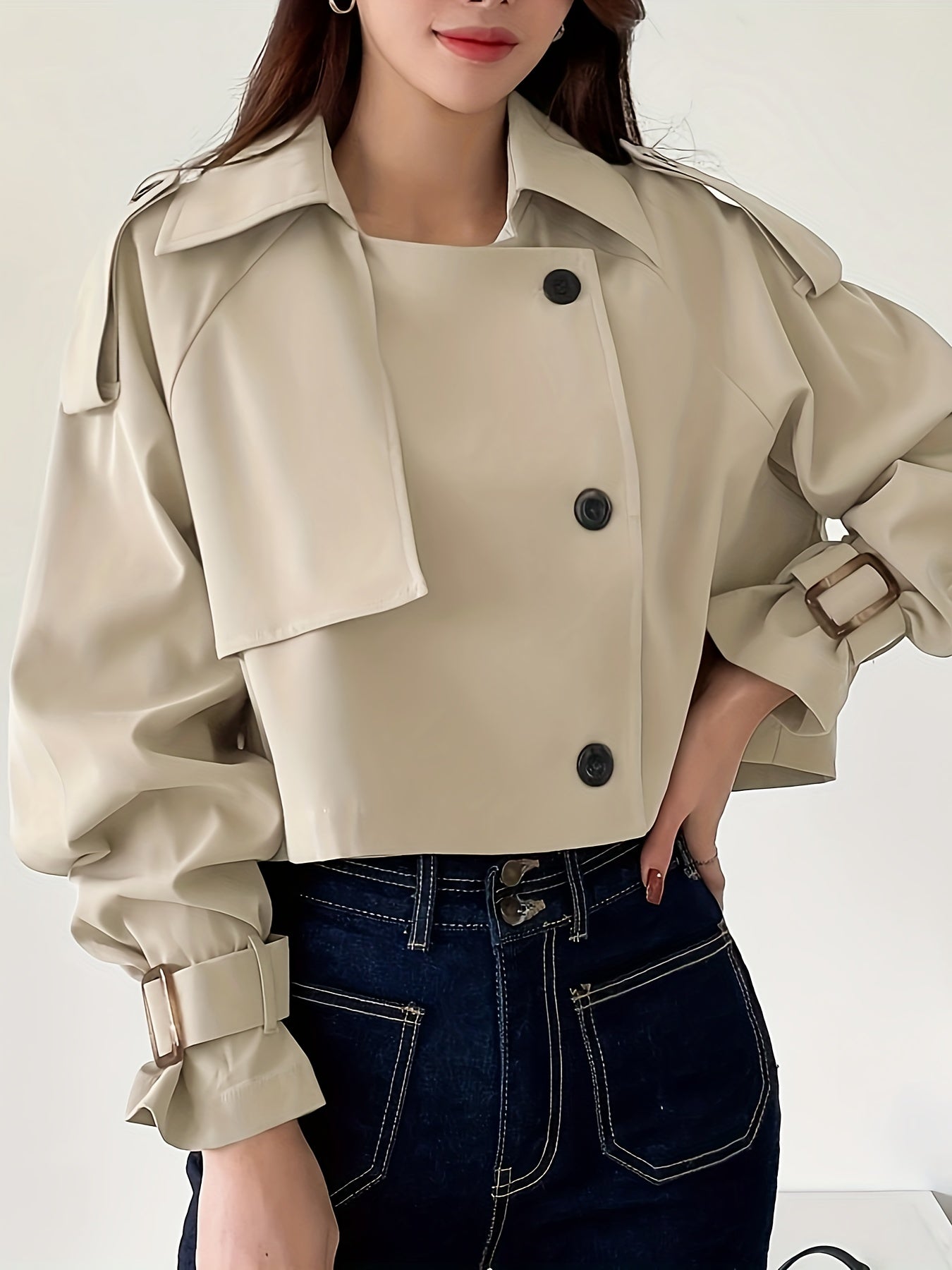 Maëlle – Elegante Dubbelrijige Trenchcoat voor Dames