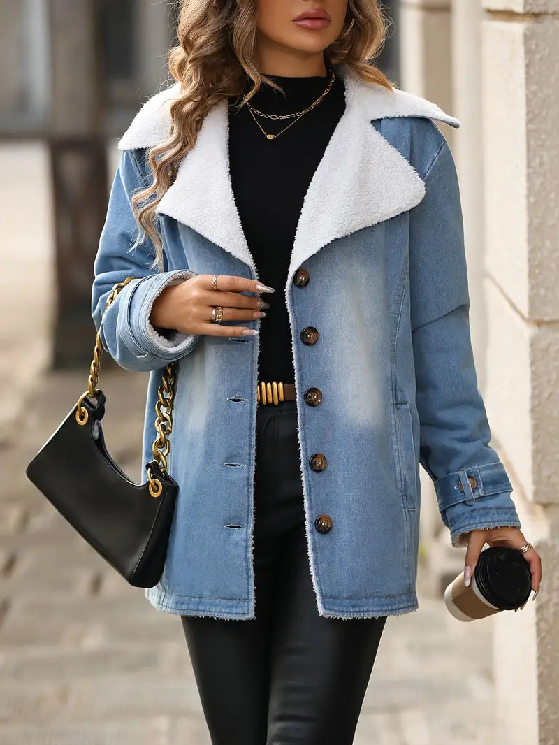 Marlowe Fleece-Lined Denim Jacket